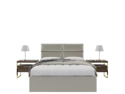 Vänt Wall Mounted Headboard Panels, Queen/Full, Metallic Neutral Champagne - color: Metallic Champagne, size: 30"