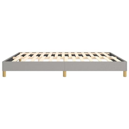King Size Bed Frame Upholstered Platform Bed, Modern Light Grey Fabric Bed Base, Sturdy Engineered Wood Construction with Support Legs, Easy Assembly - size: King