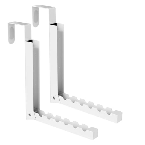 2-Pack Over The Door Hanger Foldable Clothes Drying Rack, Collapsible Hanging Coat Rack for Laundry Room & Bedroom, Space-Saving Compact Foldable Portable Clothing Hanger Hook, White - color: White-m1