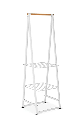 Brabantia - Linn Clothes Rack - Multi-Functional - Space Saver - Adjustable Shelves - Wardrobe Hanging - Drying Rack - Freestanding - Stable - White - Small - color: White, size: Small