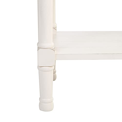 SAFAVIEH Furniture - Primrose 3-Drawer Console Table - Distressed White - Solid Wood - Farmhouse Classic Design - Ideal for Entryway, Living Room, Hallway, 23.5" W x 13" D x 29.5" H (CNS5707A) - color: Distressed White