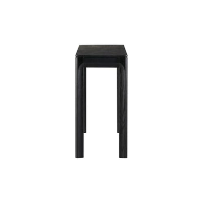 Flow 47-Inch Console Table, Modern Solid Wood Entryway Table with Hidden Drawer, Waterproof & Heat Resistant, Narrow Table for Hallway, Living Room & Foyer, Burnt Black - color: Burnt Black, size: 47 Inch, style: Console