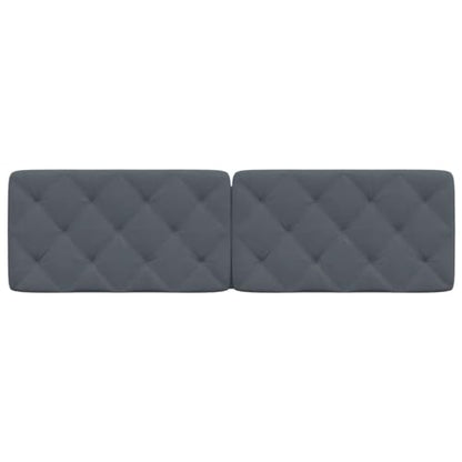 King Size Headboard Cushion, Wall Mounted Upholstered Backrest with Removable Velvet Cover, Dark Grey Fabric Cushion for Reading and Bed Support, 72.8 inch Wide - size: King