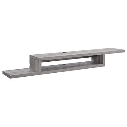 Floating Wall-Mounted TV Console by Belleze - color: Gray Wash, style: Motif