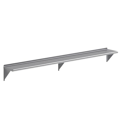 AmGood 12 in. x 96 in. Stainless Steel Wall Shelf | NSF | Metal Shelving | Garage, Laundry, Storage, Utility Room | Restaurant, Commercial Kitchen - size: 12 in. x 96 in.