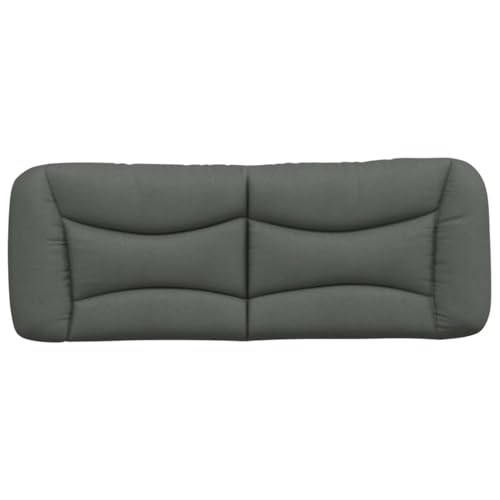 Headboard Cushion for Queen Bed, Striped Rectangular Backrest Pillow with Breathable Polyester Fabric and PP Fiber Filling for Reading and Relaxing, Dark Grey - color: Dark Gray 2