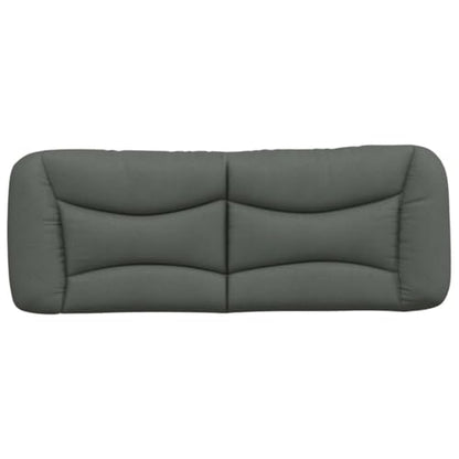 Headboard Cushion for Queen Bed, Striped Rectangular Backrest Pillow with Breathable Polyester Fabric and PP Fiber Filling for Reading and Relaxing, Dark Grey - color: Dark Gray 2