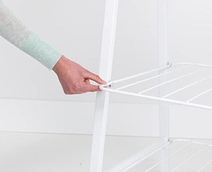 Brabantia - Linn Clothes Rack - Multi-Functional - Space Saver - Adjustable Shelves - Wardrobe Hanging - Drying Rack - Freestanding - Stable - White - Small - color: White, size: Small