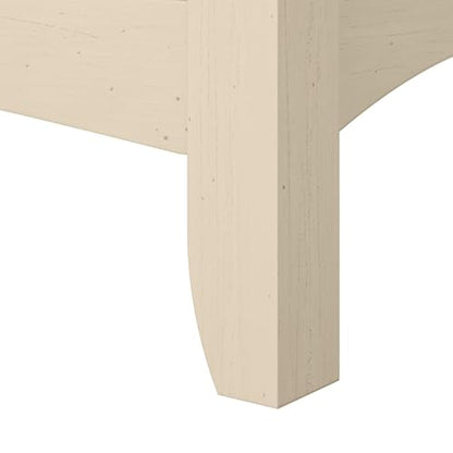 Bush Home Salinas Small Computer Desk with Hutch in Antique White - color: Antique White