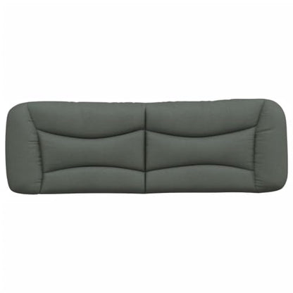 Wall Mounted Headboard Cushion, Dark Grey Upholstered Backrest Pillow for Bedroom Reading, Striped Waveform Fabric Bed Head Support, 61 x 19 Inch - size: 60.2" & 1