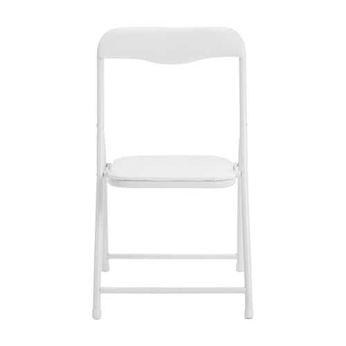 Flash Furniture Mindy Kids 3-Piece Folding Table and Chair Set, White | Daycare and Classroom, Children's Activity Table, Portable - color: White, size: 3 Piece Set