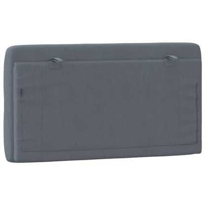 39.4 Inch Headboard Cushion, Dark Gray Velvet Upholstered Wall-Mounted Headboard, Geometric Diamond Pattern Bed Backrest Support for Reading and Bedroom Decor - size: 39.4 inches