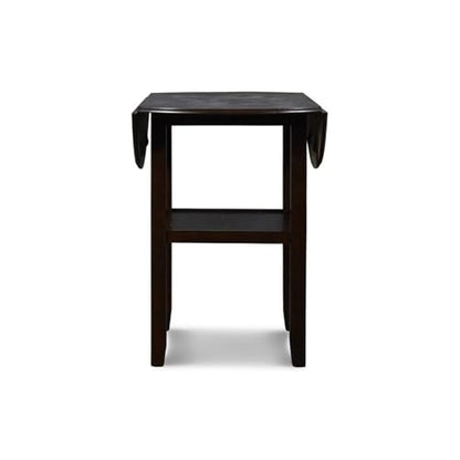 New Classic Furniture Gia 3-Piece Drop Leaf Counter Table Set with 2 Chairs, 42-Inch, Ebony - color: Ebony, size: Counter Set