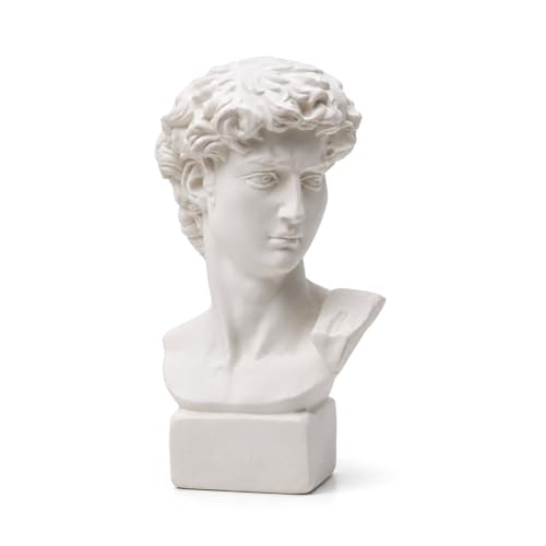 Resin Bust Statue 2.76 Inch Plaster Figurines Mini Home Decoration Sculpture White for Art Hobbyist-David - size: David