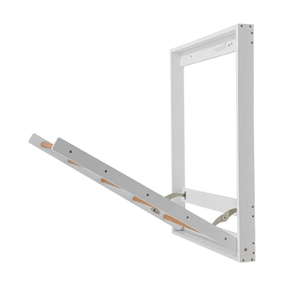 Wall Mounted Clothes Drying Rack Wood Laundry Rack Space-Saving, Folding Clothes Drying Rack for Laundry Room, Bathroom, Apartments White 23.6×2.4×31.5in