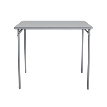 COSCO 34" Square Vinyl Tabletop Folding Table, Gray - color: Grey