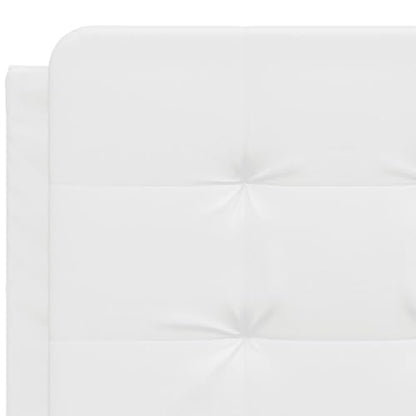 White Headboard Cushion Mounted Wall - Upholstered Headboards Full Size, Bed Frame for Wall, Fabric Headboard, 53.9 in