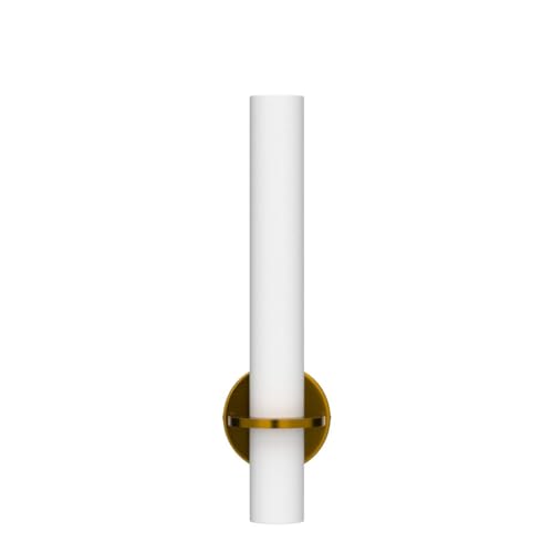 Hardwired Wall Sconces Set of Two 18 Inch Gold Bathroom Wall Sconces 18W 2700K-5000K LED Dimmable Modern Wall Lights with Acrylic Lampshade Brushed Gold Sconces for Bedroom Living Room Hallway - color: Gold, size: Hardwired (18in-2pcs)