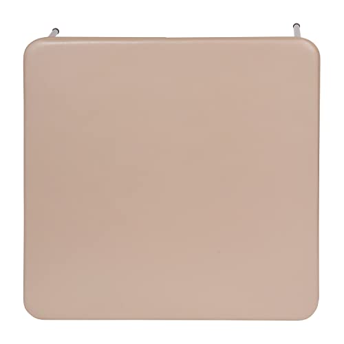 EMMA + OLIVER Tan Square Folding Card Table and Chairs Set for 4 Players | Lightweight, Easy Storage, Padded Top - color: Tan