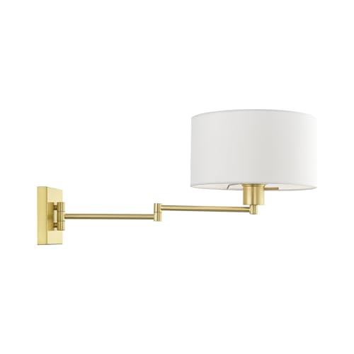 Livex Lighting 40036-12 Arm Wall Lamps 1-Light Fixture, Brass - color: Satin Brass
