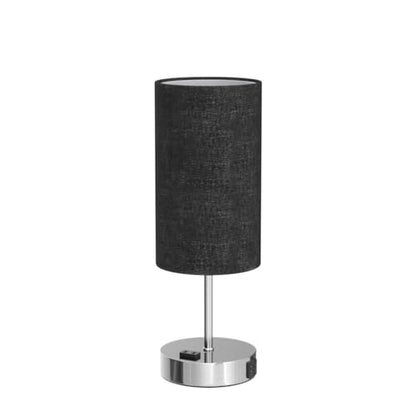 Black Touch Control Table Lamp Set of 2, with 2 USB Charging Ports&AC Outlet, 3-Way Dimmable Bedside Nightstand Lamps with Fabric Lampshade for Reading, Bedroom, Living Room, A19 LED Bulbs Included - color: Black