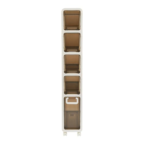 5-Tier Slim Bathroom Storage Cabinet,Narrow Floor Cabinets with Drawers and Wheels,Rolling Narrow Organizer for Small Spaces,Kitchen,Laundry,7.9”W - size: 5-Tier-7.9”W