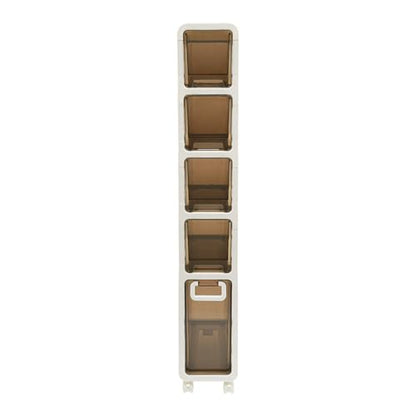 5-Tier Slim Bathroom Storage Cabinet,Narrow Floor Cabinets with Drawers and Wheels,Rolling Narrow Organizer for Small Spaces,Kitchen,Laundry,7.9”W - size: 5-Tier-7.9”W