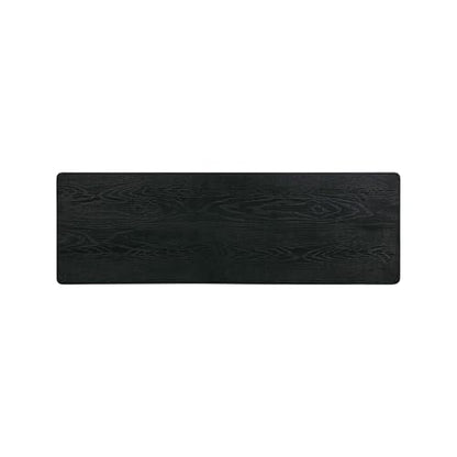 Flow 47-Inch Console Table, Modern Solid Wood Entryway Table with Hidden Drawer, Waterproof & Heat Resistant, Narrow Table for Hallway, Living Room & Foyer, Burnt Black - color: Burnt Black, size: 47 Inch, style: Console