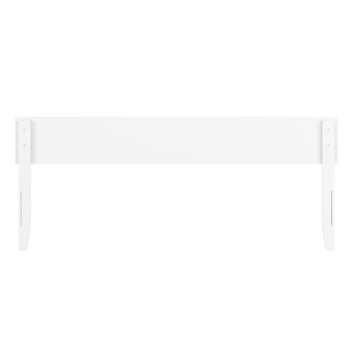 AFI, Orlando King Adjustable Modern Solid Wood Panel Headboard, White - color: White, size: King (U.S. Standard)