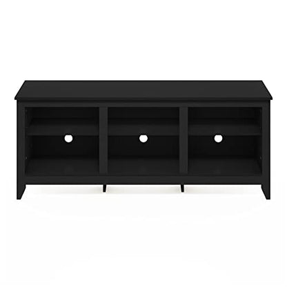 Furinno Jensen TV Stand for TV up to 65 Inch, 2-Tier Black Entertainment Center, TV Console with Cable Management, for Living Room, Bedroom, Dark Americano - color: Dark Americano