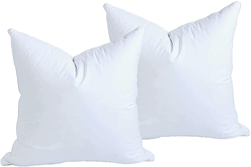MoonRest® Synthetic Down Alternative 22x22 Square Pillow Insert Form, for Decorative Throw Pillow, Sofa, Cushions, Body and Bed - Pack of 2- Size 22“X 22” - style: 2 PACK - 22 x 22