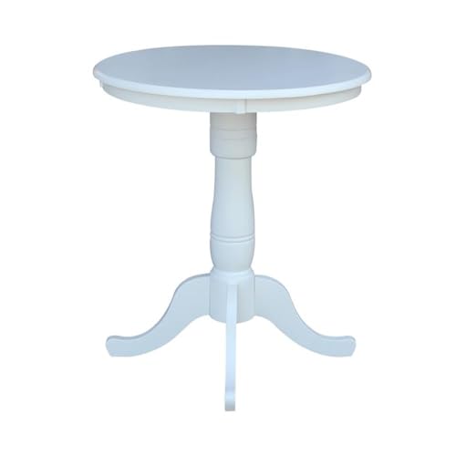 Whitewood Industries International Concepts 30" Round Top Pedestal Table, White - color: White