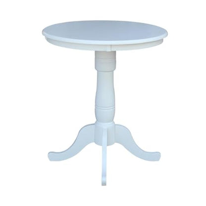 Whitewood Industries International Concepts 30" Round Top Pedestal Table, White - color: White