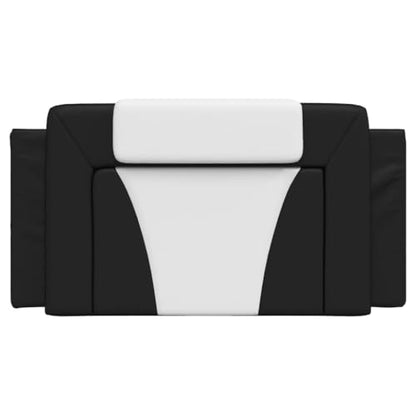 Wall Mounted Headboard Cushion, 39.4 Inch Rectangular Faux Leather Padded Backrest for Bed, Modern Headboard Pillow for Bedroom Reading and Relaxing, Black and White - color: Black and White