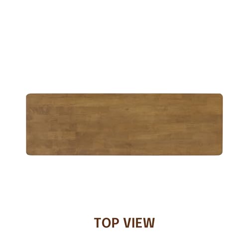 Flow 47-Inch Console Table, Modern Solid Wood Entryway Table with Hidden Drawer, Waterproof & Heat Resistant, Narrow Table for Hallway, Living Room & Foyer, Teak Look - color: Teak Look, size: 47 Inch, style: Console