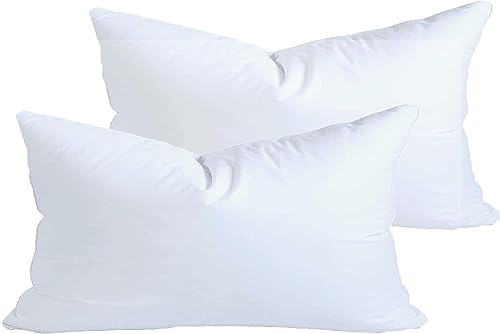 MoonRest® Synthetic Down Alternative 13x20 Lumbar Pillow Insert Form, for Decorative Throw Pillow, Sofa, Cushions, Body and Bed - Pack of 2- Size 13 x 20” - style: 2 PACK - 13 x 20