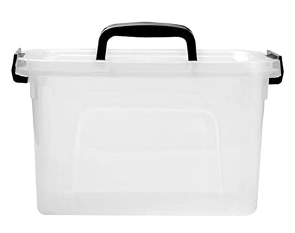 6 Quart Clear Storage Latch Box/Bins, 6-Pack Plastic Container with Latches and Lid - color: Clear, size: 6 QT