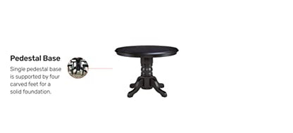 Homestyles Blair Black Round Dining Table, 42"