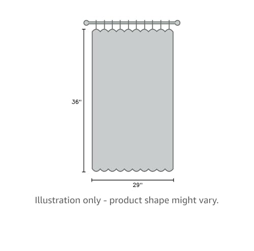 MIULEE 2 Panels Kitchen Tiers Half Window Sheer Curtains 29 X 36 Inch White | Rod Pocket, Voile Drapes, Kitchen, Bathroom, Small Windows, Tiers - color: White, size: 29"W x 36"L (Pack of 2)