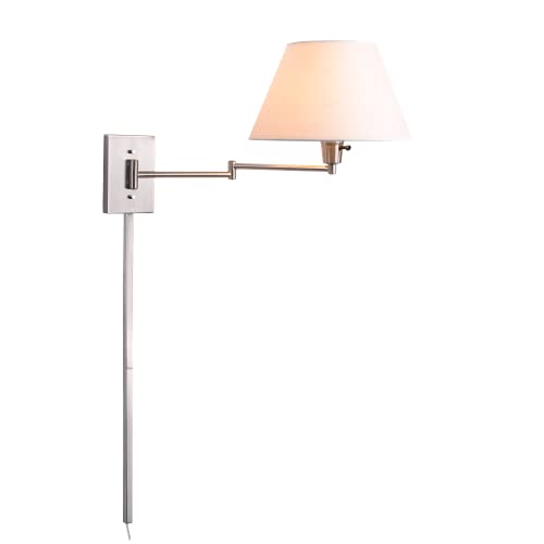 Kenroy Home 30110BS Simplicity Wall Swing Arms, Medium, Brushed Steel