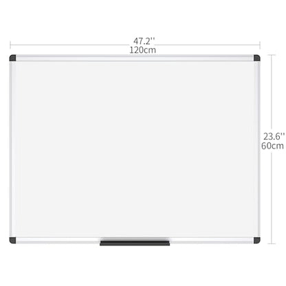 VIZ-PRO Magnetic Dry Erase Board, 48 X 24 Inches, Silver Aluminium Frame - size: 48"W x 24"H