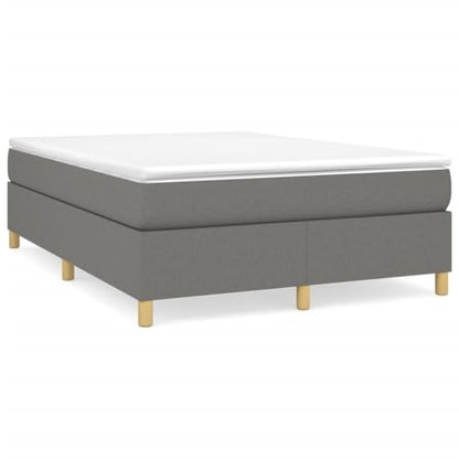 Full Size Bed Frame Upholstered Platform Bed, Dark Gray Polyester Fabric, Modern Low Profile Mattress Foundation with Durable Wood Slats Support - size: Full Bed