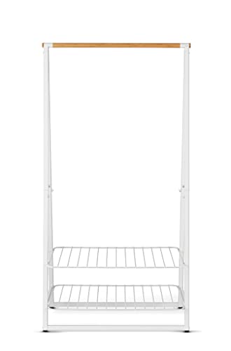 Brabantia - Linn Clothes Rack - Multi-Functional - Space Saver - Adjustable Shelves - Wardrobe Hanging - Drying Rack - Freestanding - Stable - White - Large - color: White, size: Large
