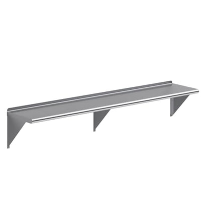 AmGood 14 in. x 72 in. Stainless Steel Wall Shelf | NSF | Metal Shelving | Garage, Laundry, Storage, Utility Room | Restaurant, Commercial Kitchen - size: 14 in. x 72 in.