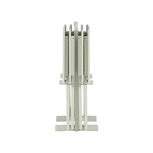 Linon Home Décor Atlas Compass Set Tray Table, Gray - color: Light Gray