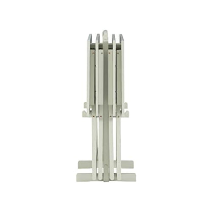 Linon Home Décor Atlas Compass Set Tray Table, Gray - color: Light Gray