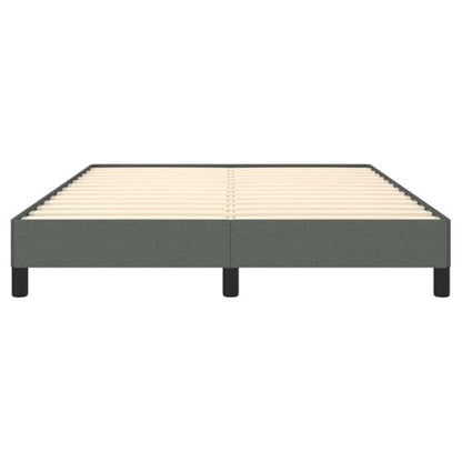 Dark Grey Queen Upholstered Platform Bed 61"x81.1"x9.8", Fabric & Wood, Low Profile, Easy Assembly - color: Grey-a, size: Queen