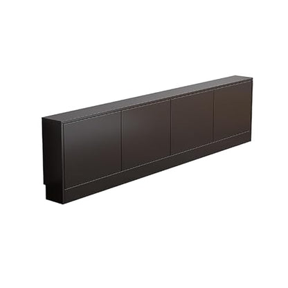 Black TV Stand Narrow Wooden TV Cabinet Storage Console Table with Adjustable Shelf Free-Standing Media Console for Living Room Practical(140 cm) - size: 140 cm