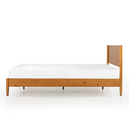 Zinus Allen Mid Century Wood Platform Bed Frame, Twin - color: Natural, size: Twin