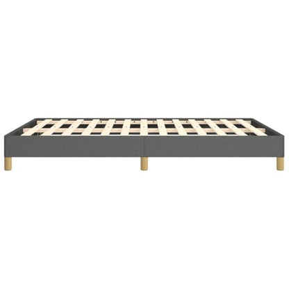 Queen Size Bed Frame, Upholstered Platform Bed with Breathable Fabric, Sturdy Engineered Wood Base, Low Profile Modern Bedroom Furniture, Dark Grey - color: Dark Gray, size: Queen & 9.8"
